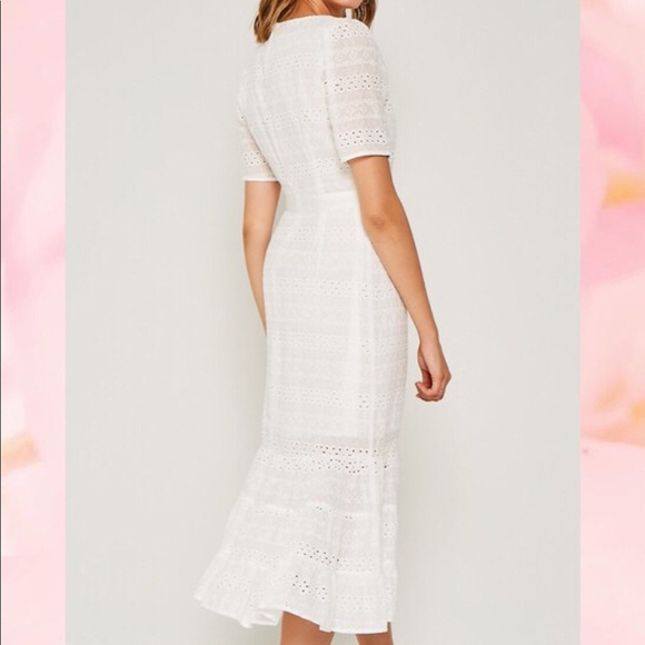 Eyelet Ruffle Dress Midi/Maxi Dress by HaydenLA. - Picture 2 of 3